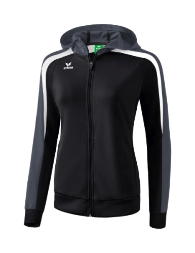 Liga Trainingsjacke mit Kapuze Damen (schwarz/weiß/dunkelgrau)